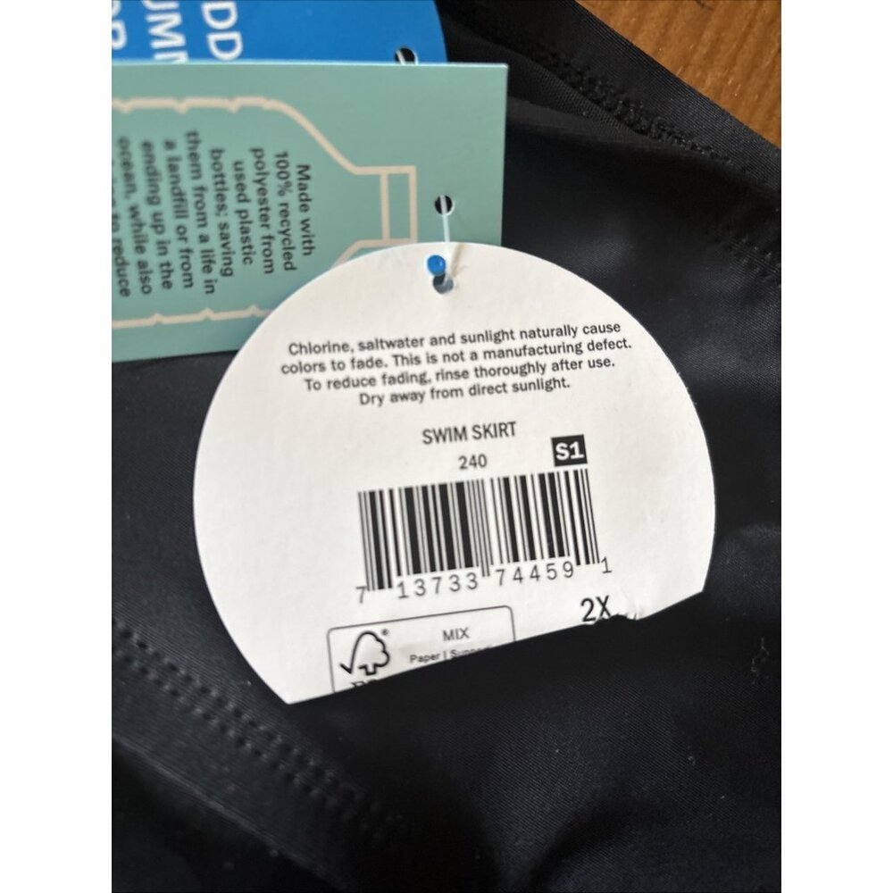 Sol Borne Black Swim Skirt Size 2X NWT - Picture 9 of 9